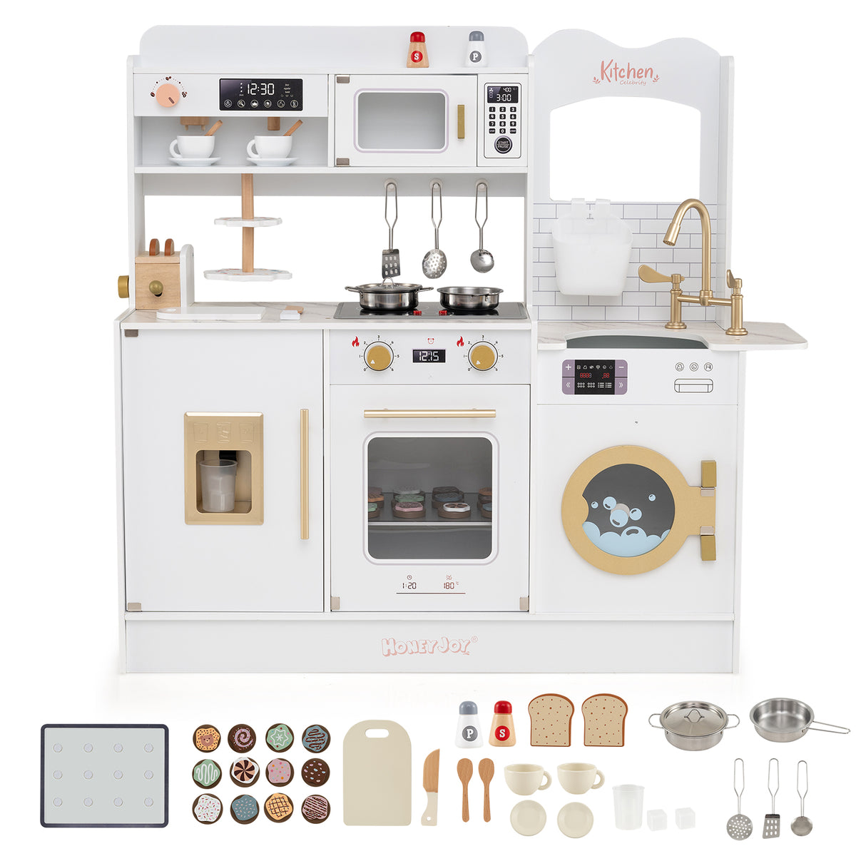 Ensemble de cuisine jouet d’imitation pour enfants avec lumière et son