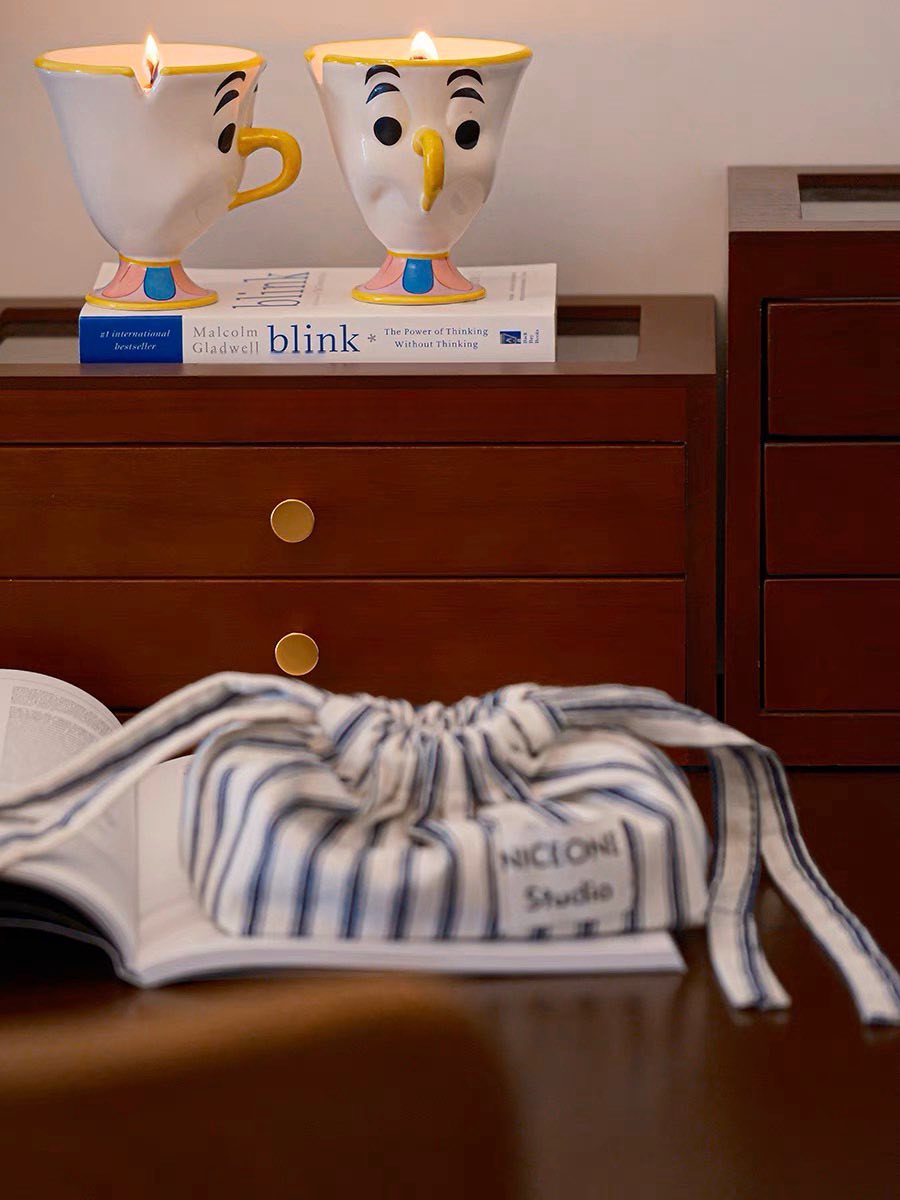 Chip Potts Scented Soy Wax Candles Set of 2 Pcs - Cute Ceramic Cartoon Mug Candle-Candle-DECOROLALA