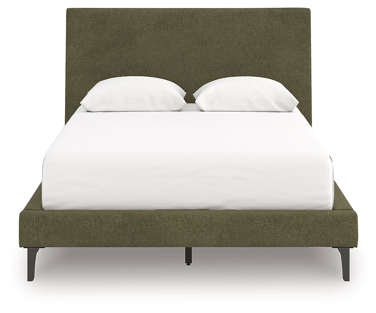 Chirason Upholstered Bed - Sage Green Roll Slats-Upholstered Beds-DECOROLALA