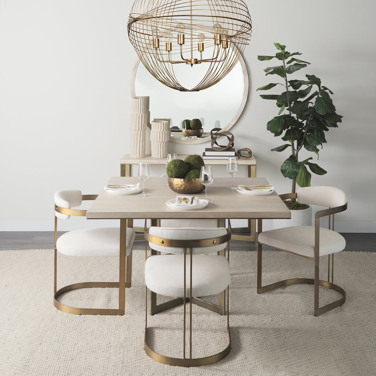 Chiron II 36L x 36W x 38H Gold Metal Globe Six Bulb Chandelier-Chandeliers-DECOROLALA
