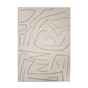 Chloe Abstract Area Rug Cream Beige-Carpets-DECOROLALA