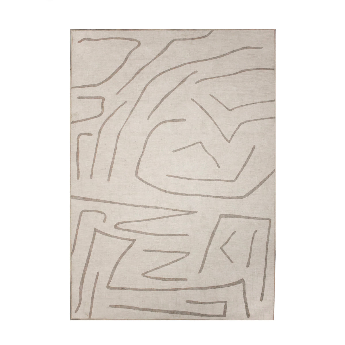 Chloe Abstract Area Rug Cream Beige-Rugs-DECOROLALA