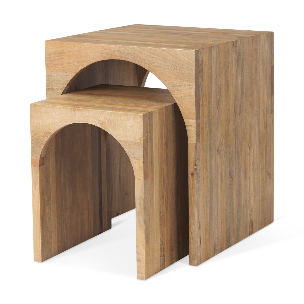 Chloe Cottage Wood Nesting Accent Tables-Accent Tables-DECOROLALA