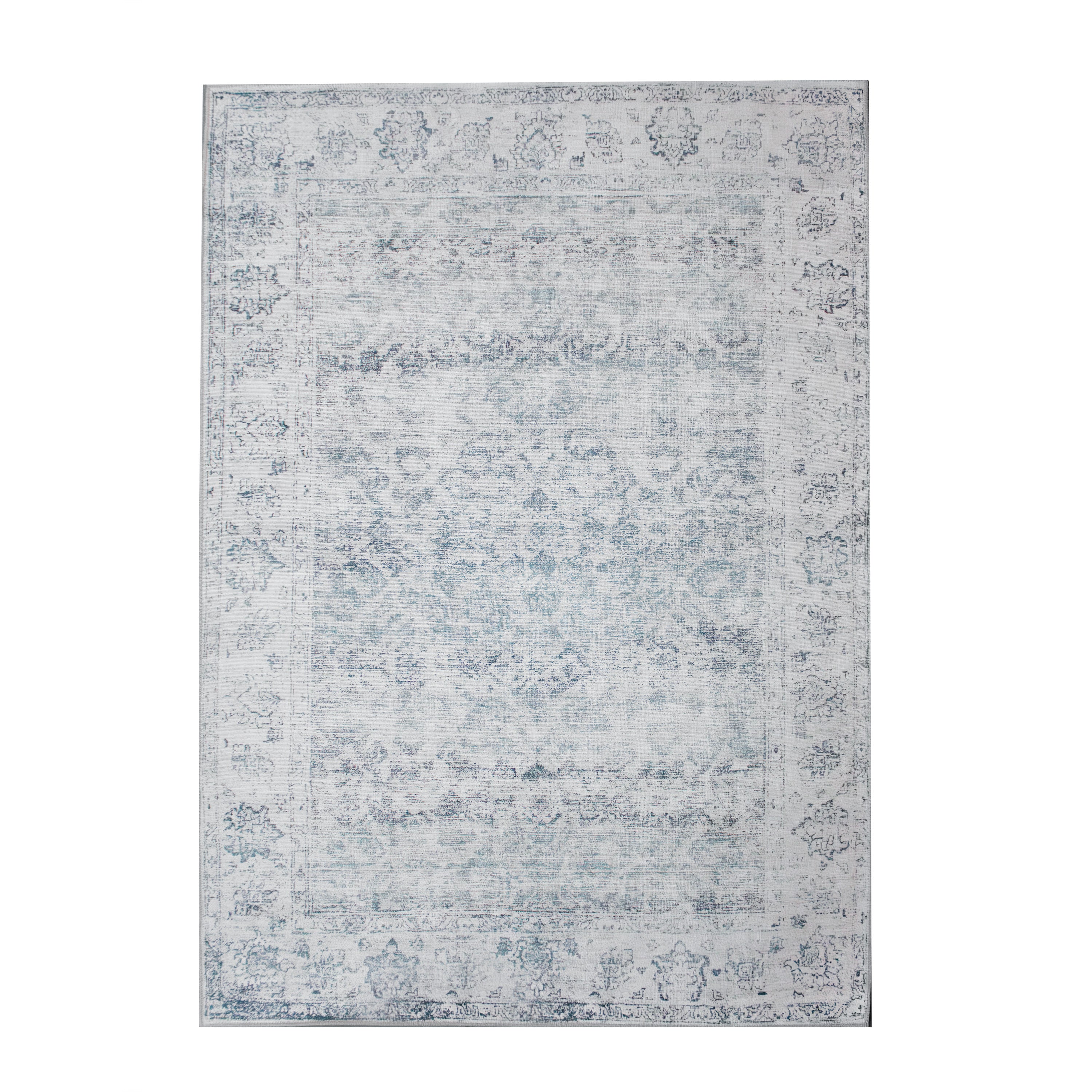 Chloe Patterned Area Rug Blue Grey-Carpets-DECOROLALA