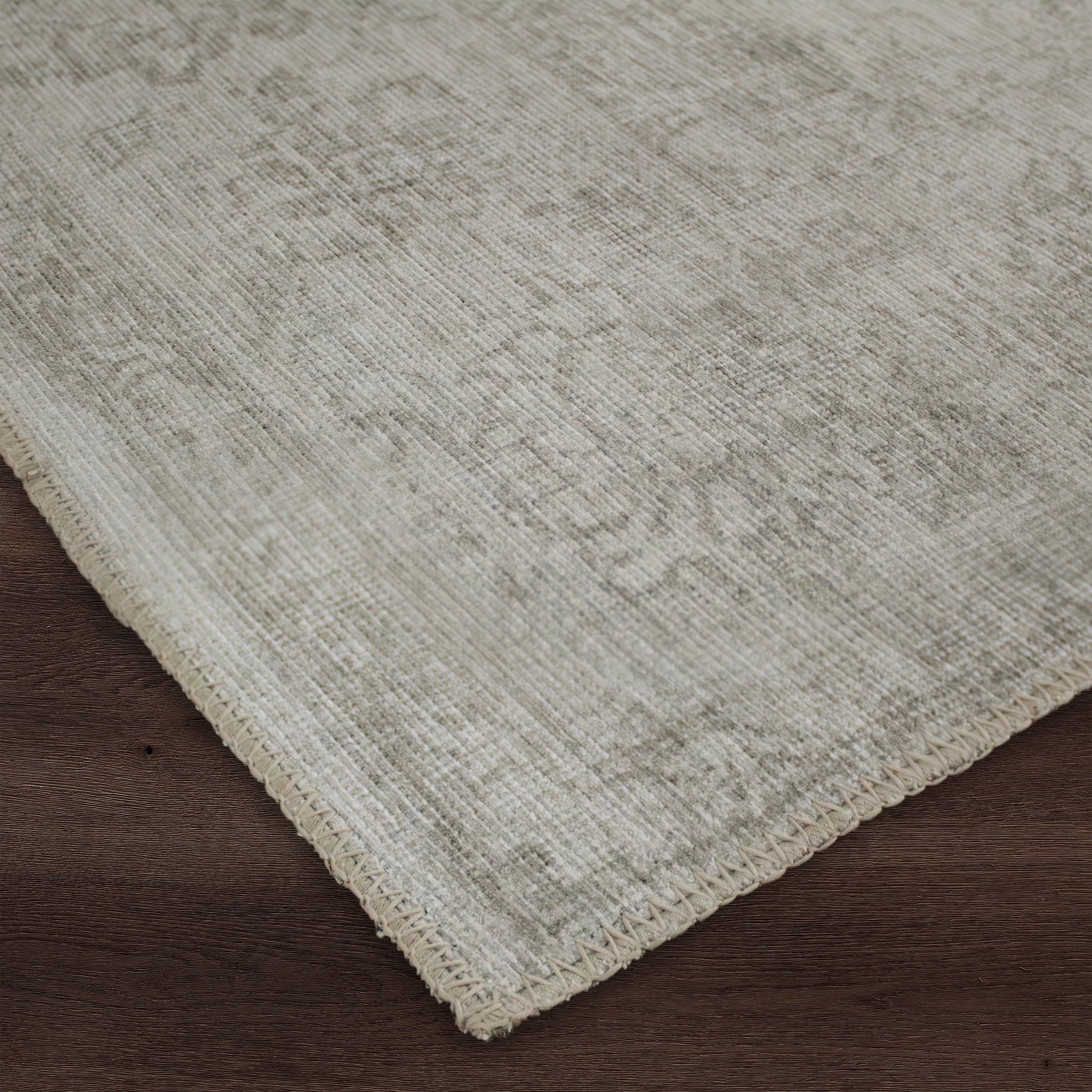 Chloe Patterned Area Rug - Taupe & Olive-Carpets-DECOROLALA