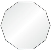 Christian 48" Tall Decagonal Wall Mirror, Black-Mirror-DECOROLALA