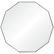 Christian 48" Tall Decagonal Wall Mirror, Black-Mirrors-DECOROLALA