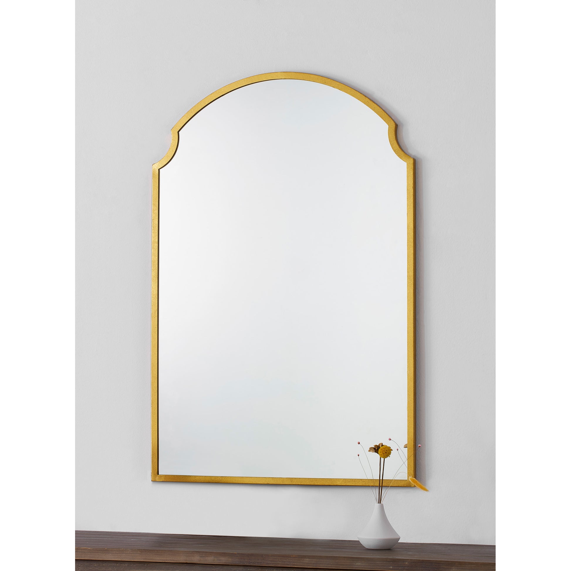Christine 36" Tall Irregular Wall Mirror, Yellow-Mirror-DECOROLALA