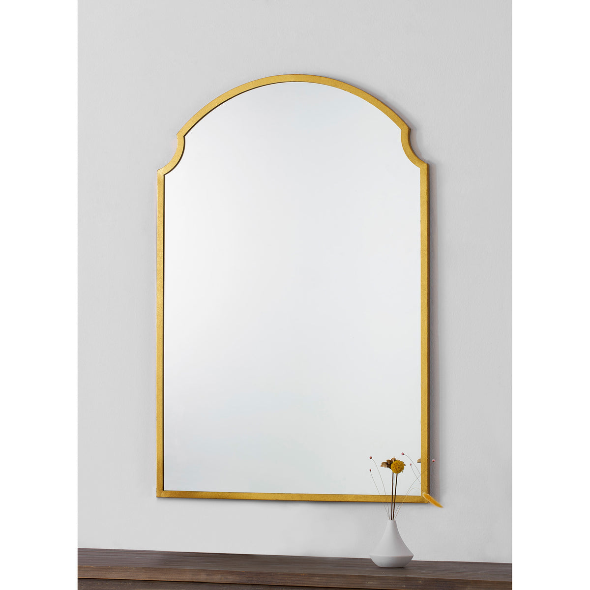 Christine 36" Tall Irregular Wall Mirror, Yellow-Mirrors-DECOROLALA