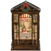 Christmas Snow Globe Lantern - Musical Bronze 9.8"-Home Furnishings > Holiday & Seasonal > Christmas Decorations > Christmas Village Houses-DECOROLALA