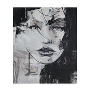 Chrysantine 50" Wide Canvas Art, Black-Canvas Art-DECOROLALA