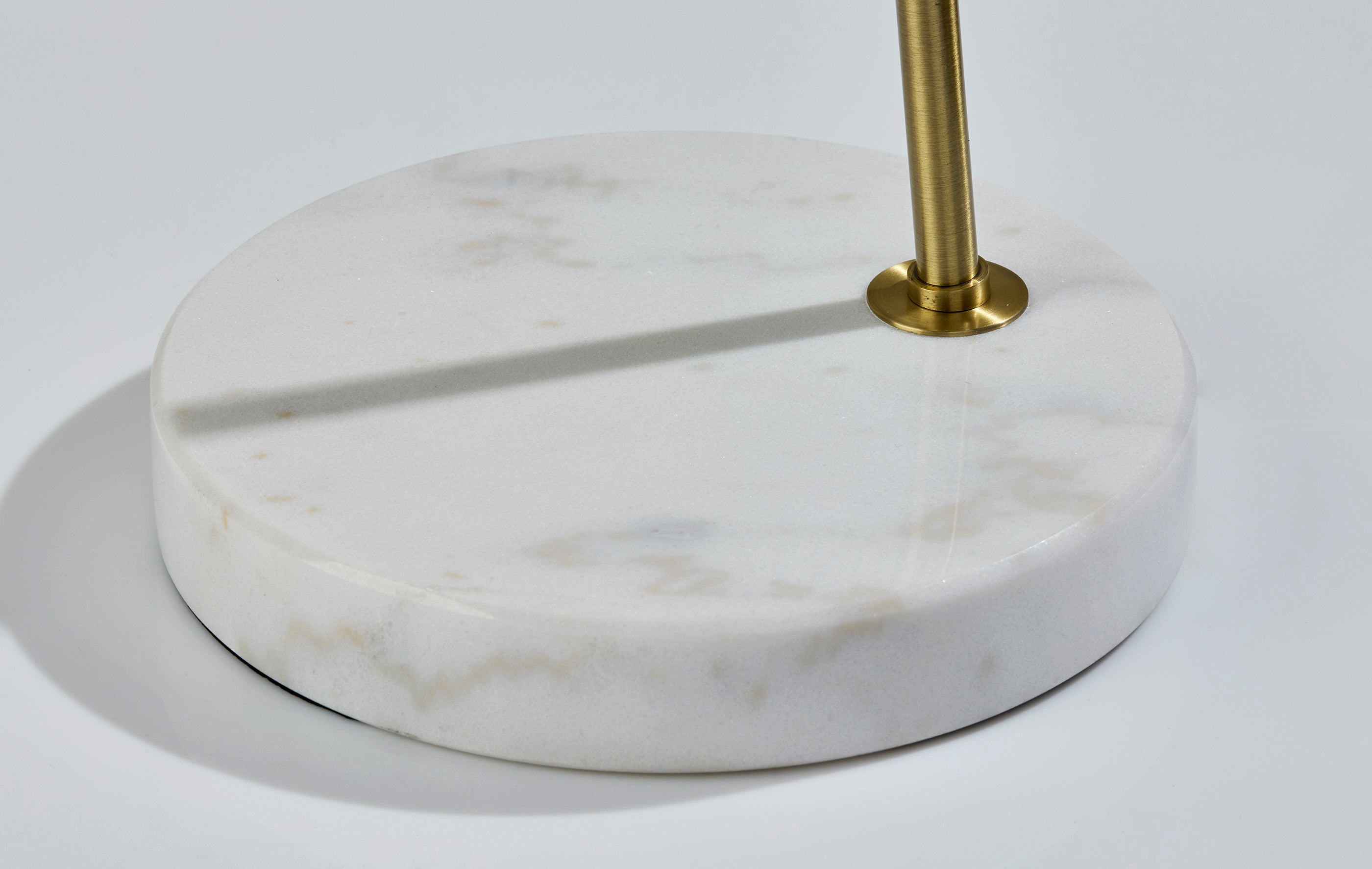 Chrystie Arc Lamp - White Marble Base 83.5"-Lighting-DECOROLALA