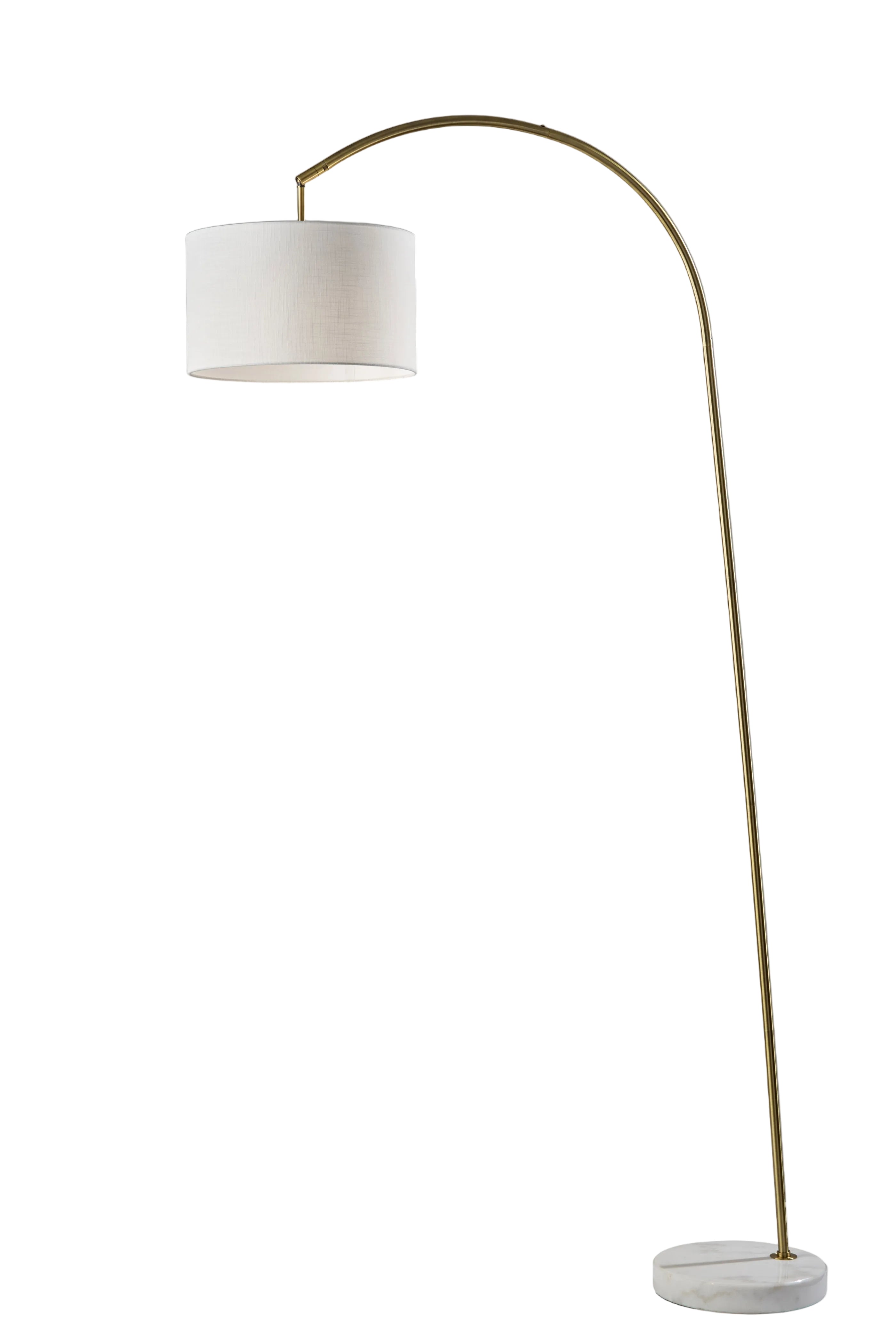 Chrystie Arc Lamp - White Marble Base 83.5"-Lighting-DECOROLALA