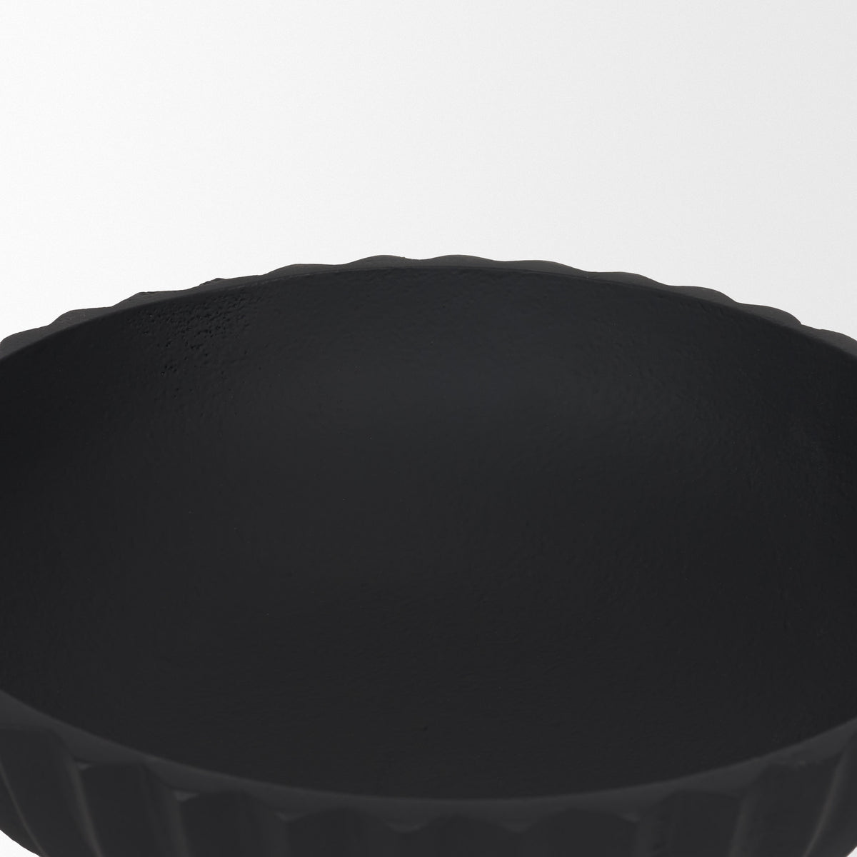 Ciaran Smooth Fluted Matte Metal Decorative Bowl-Bowls-DECOROLALA