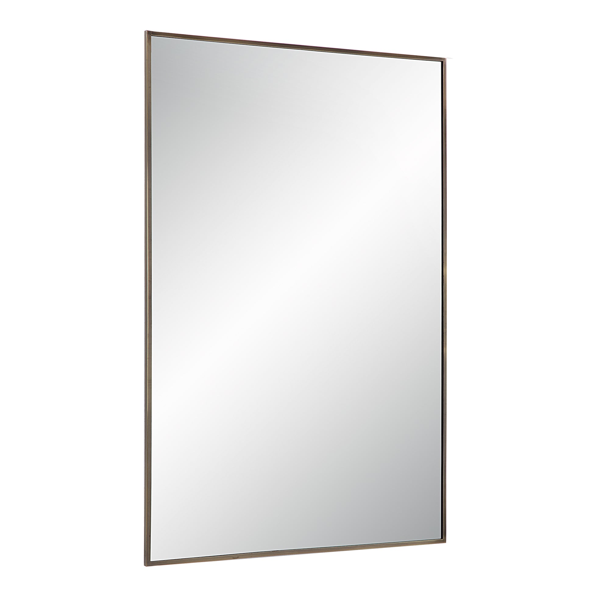 Cider 45" Tall Rectangular Mirror, Brushed Bronze-Mirror-DECOROLALA