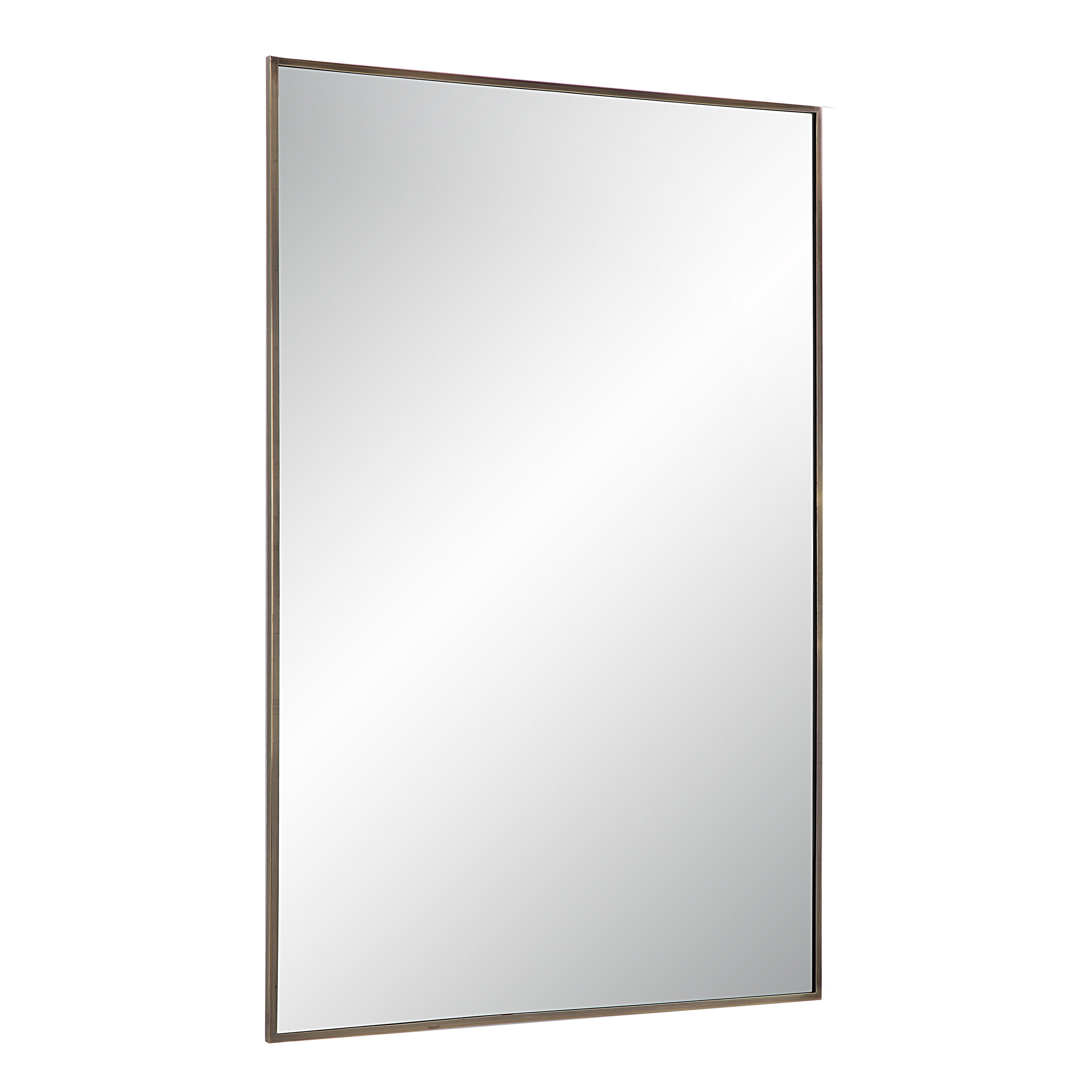 Cider 45" Tall Rectangular Mirror, Brushed Bronze-Mirror-DECOROLALA
