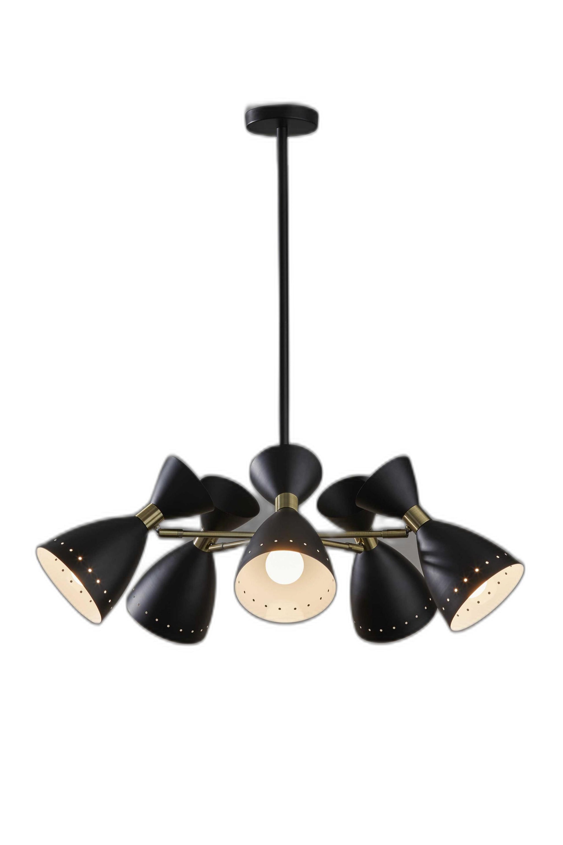 Cinco Diabolo Adjustable Black Metal Pendant-Pendants-Hanging Lights-DECOROLALA