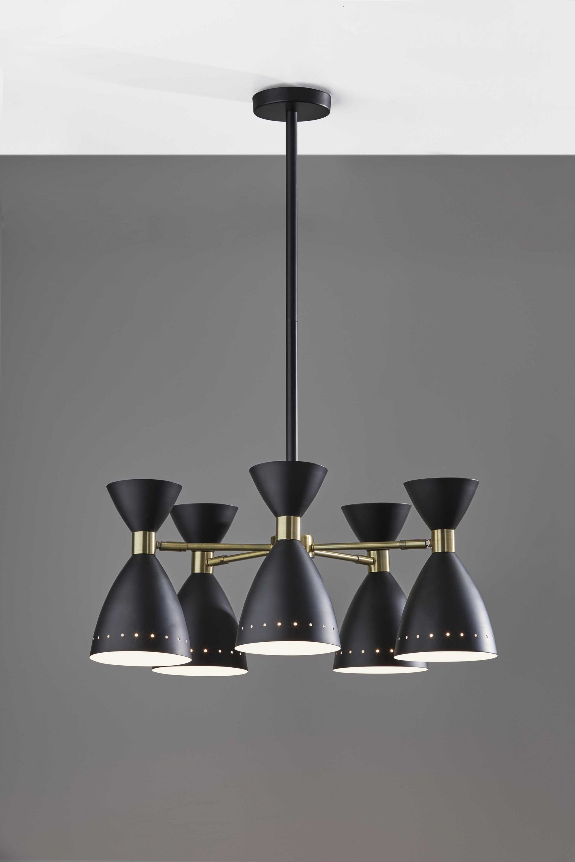 Cinco Diabolo Adjustable Black Metal Pendant-Pendants-Hanging Lights-DECOROLALA