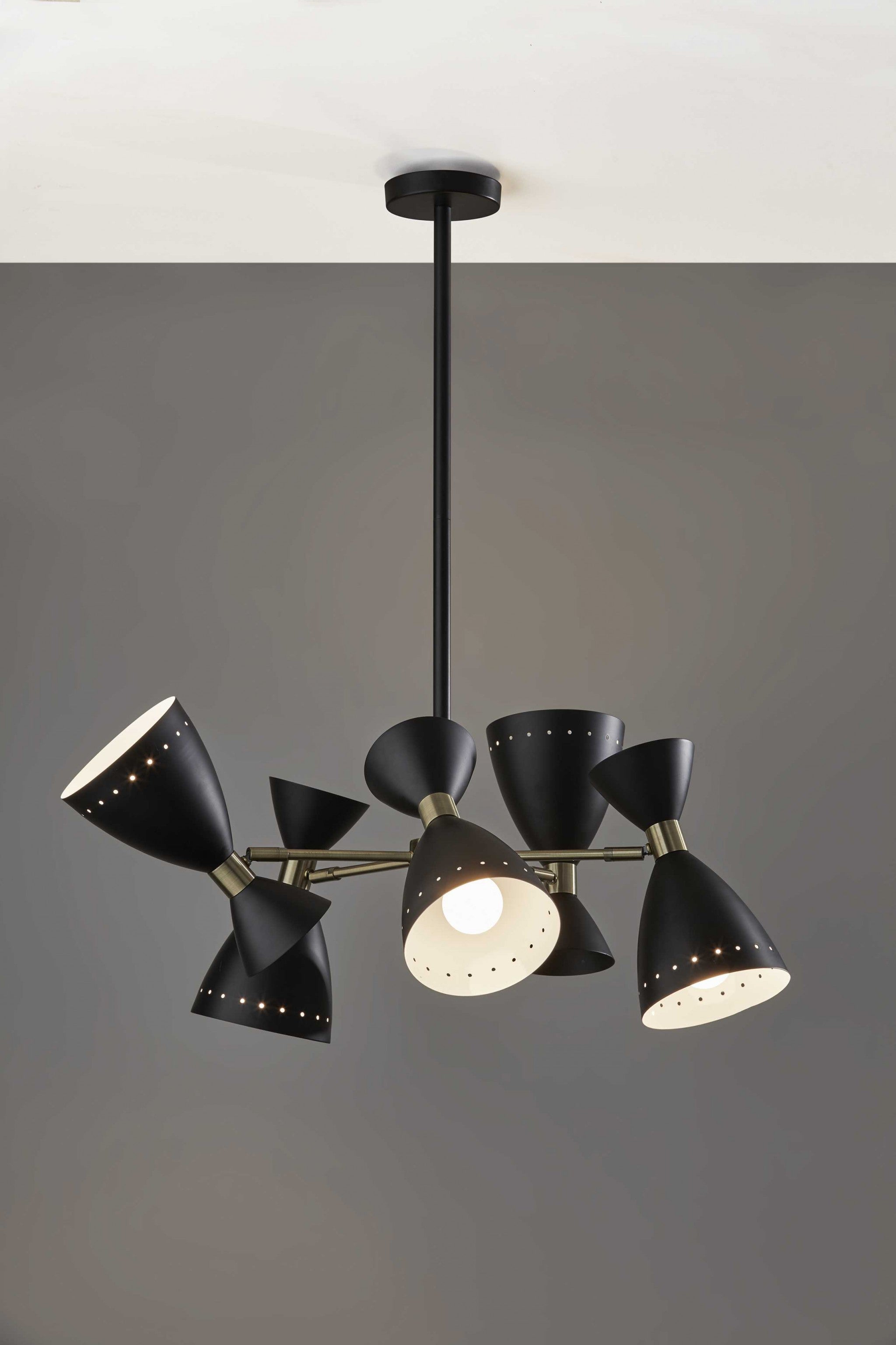 Cinco Diabolo Adjustable Black Metal Pendant-Pendants-Hanging Lights-DECOROLALA