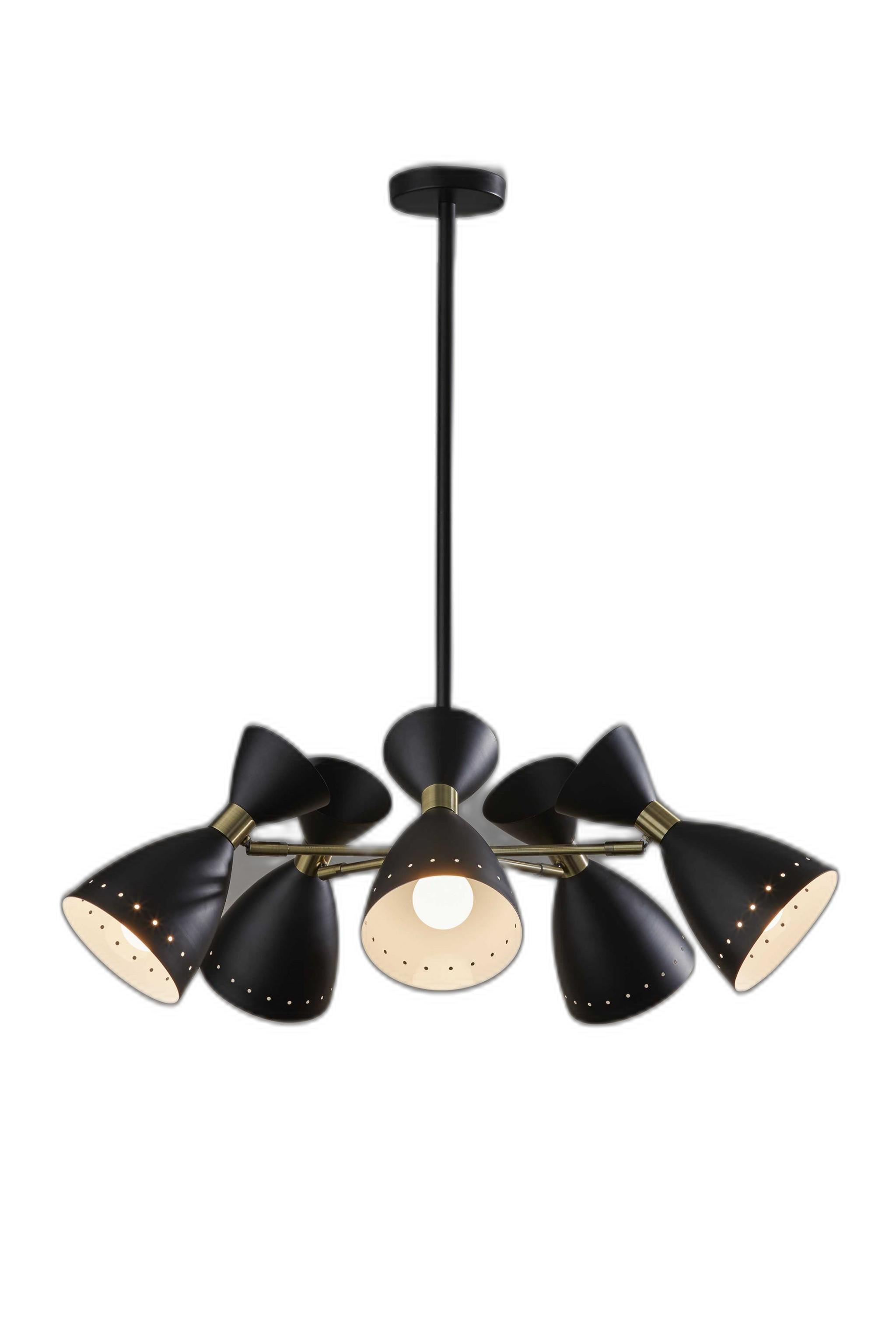 Cinco Diabolo Adjustable Black Metal Pendant-Pendants-Hanging Lights-DECOROLALA