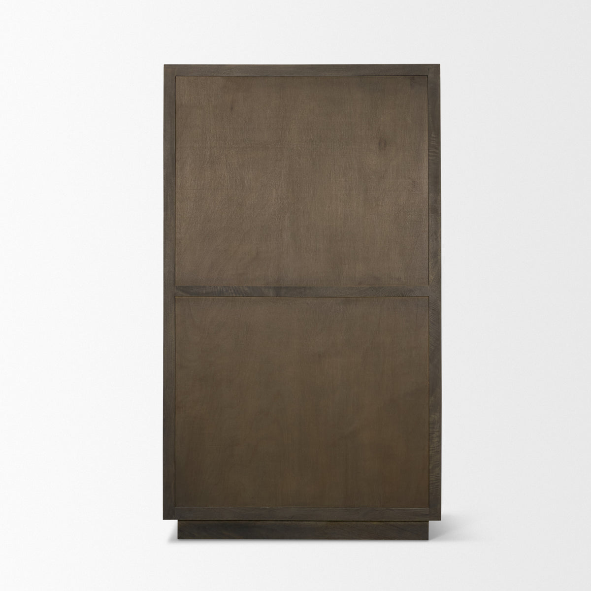 Cinder Distressed Dark Brown Wood Reeded 2-Door Closed Tall Cabinet-Cabinets-DECOROLALA