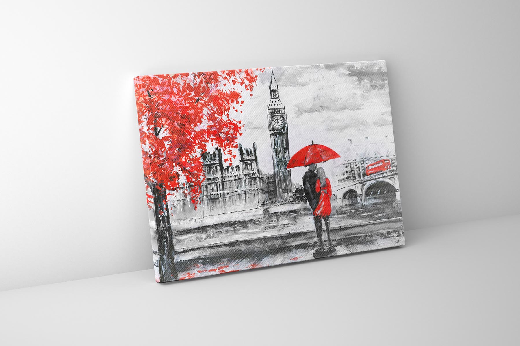 Cities Skyline-London/Big Ben-Canvas Print Vintage-Wall Art-DECOROLALA