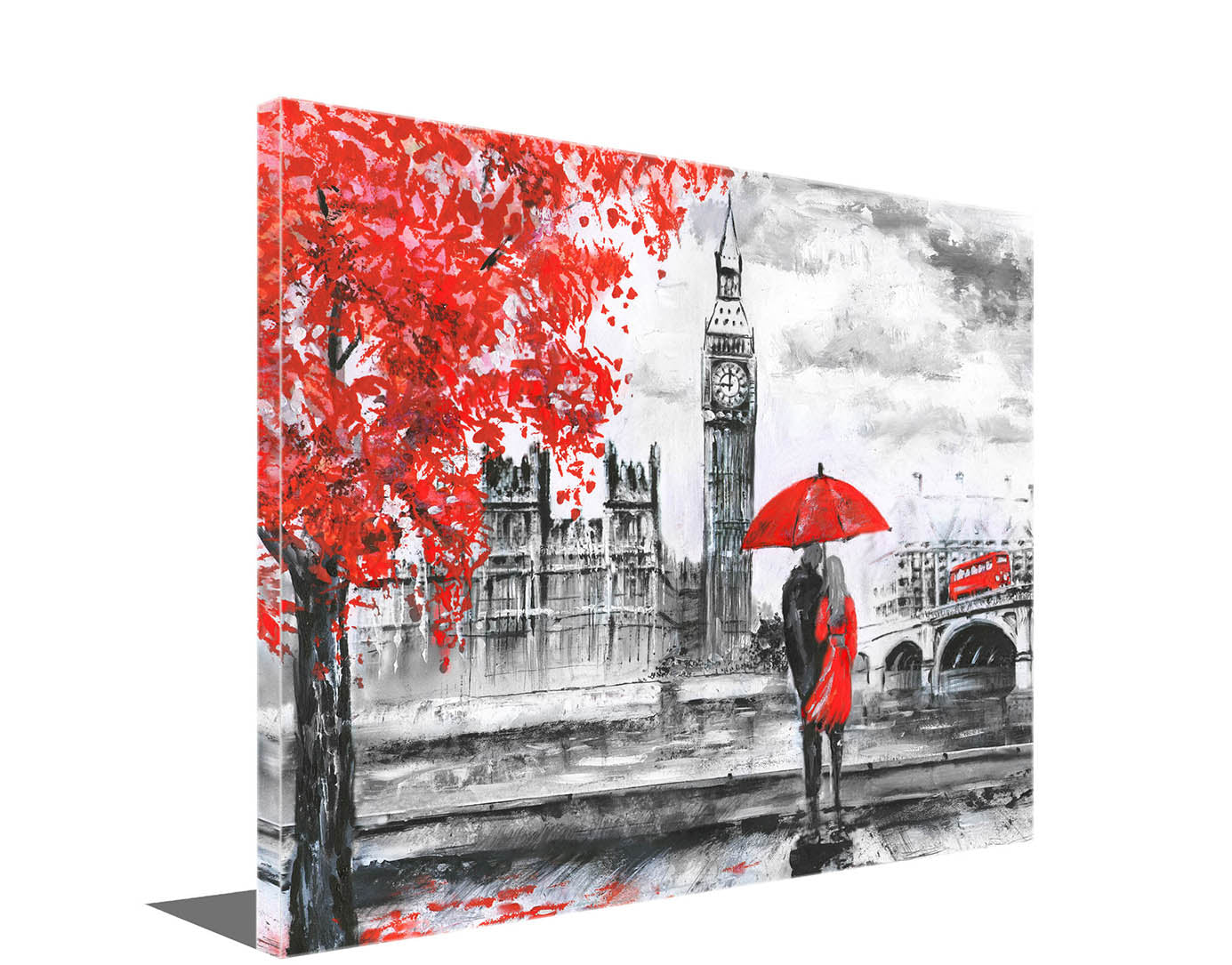 Cities Skyline-London/Big Ben-Canvas Print Vintage-Wall Art-DECOROLALA