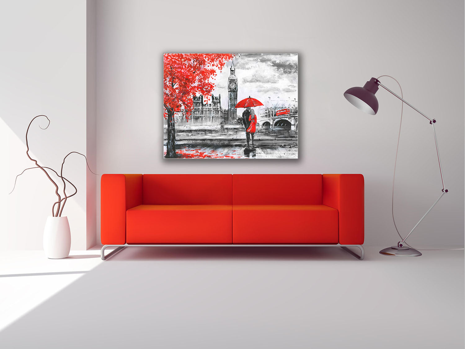 Cities Skyline-London/Big Ben-Canvas Print Vintage-Wall Art-DECOROLALA