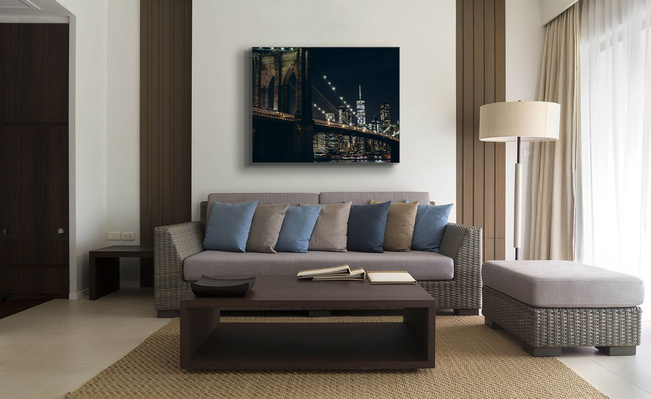 Cities Skyline NYC Bridge Canvas Wall Art-Wall Art-DECOROLALA