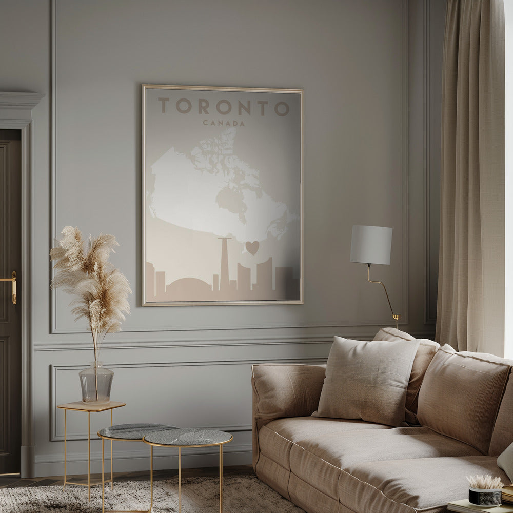 City Heart Maps 89 Canvas Print-Canvas Print-DECOROLALA