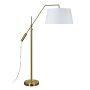 Claire 70" Length Floor Lamp, Satin Brass-Floor Lamp-DECOROLALA