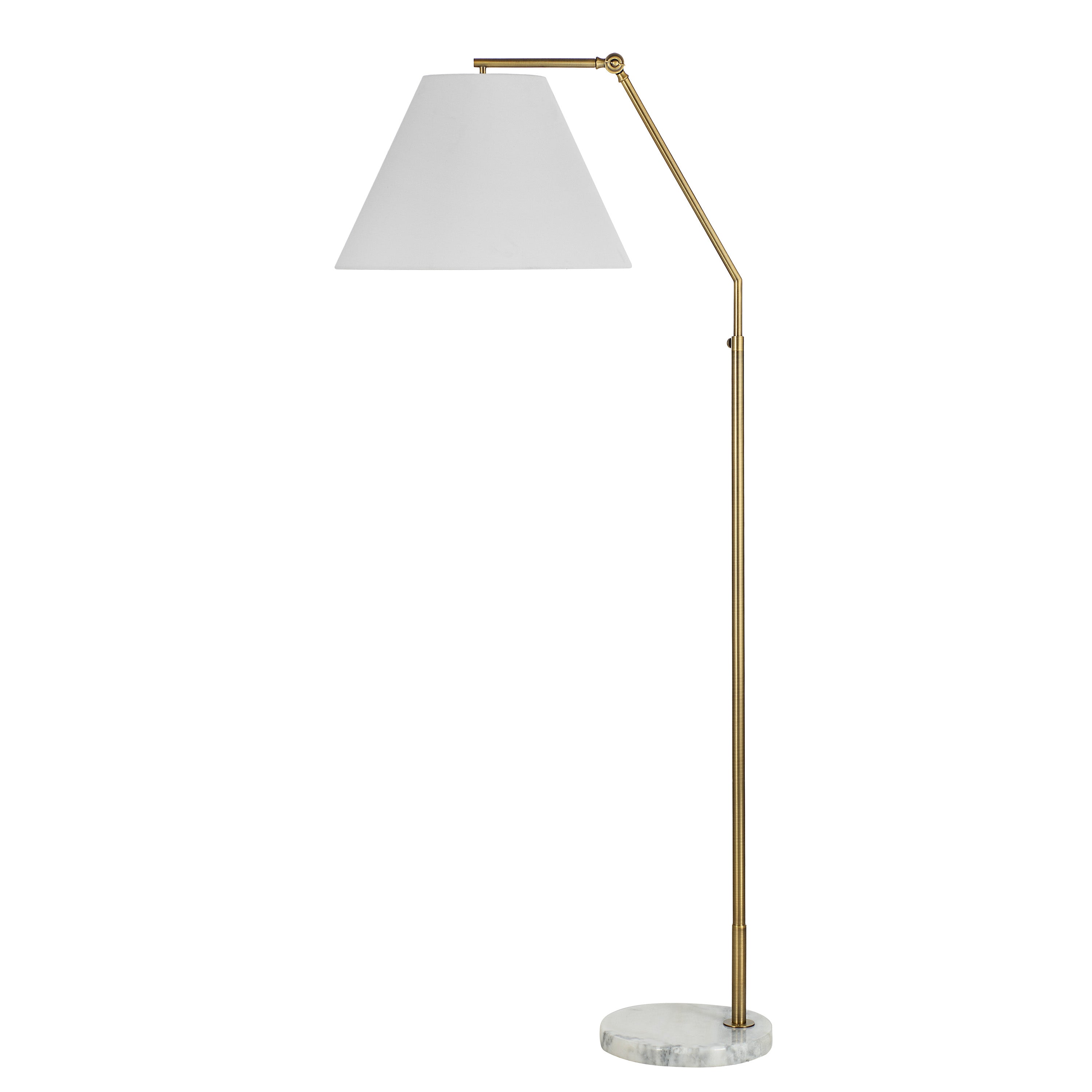 Claire Adjustable Floor Lamp, Marble Base, Yellow-Floor Lamp-DECOROLALA