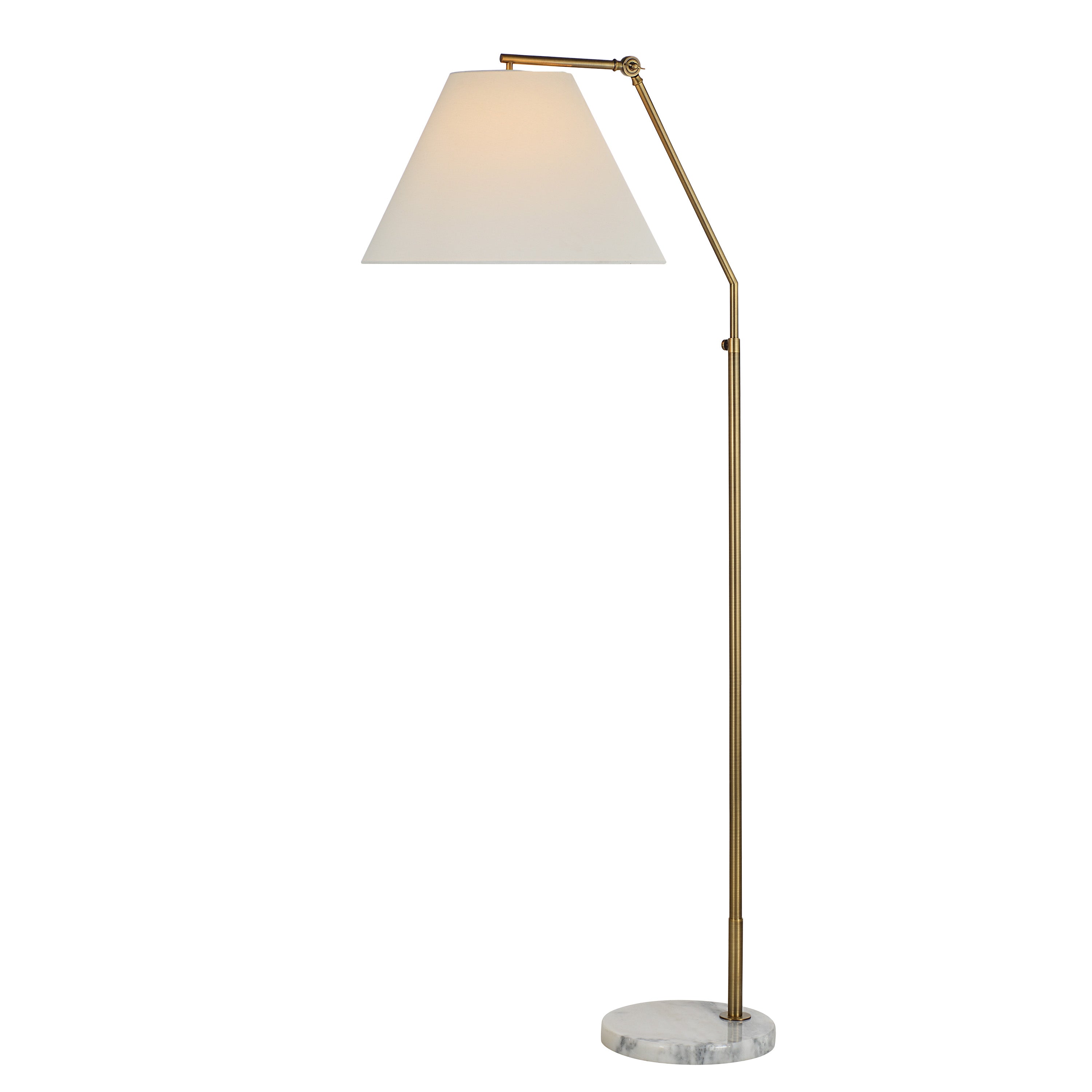 Claire Adjustable Floor Lamp, Marble Base, Yellow-Floor Lamp-DECOROLALA