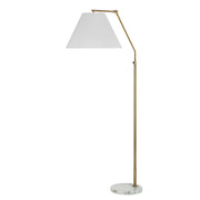 Claire Adjustable Floor Lamp, Marble Base, Yellow-Floor Lamp-DECOROLALA