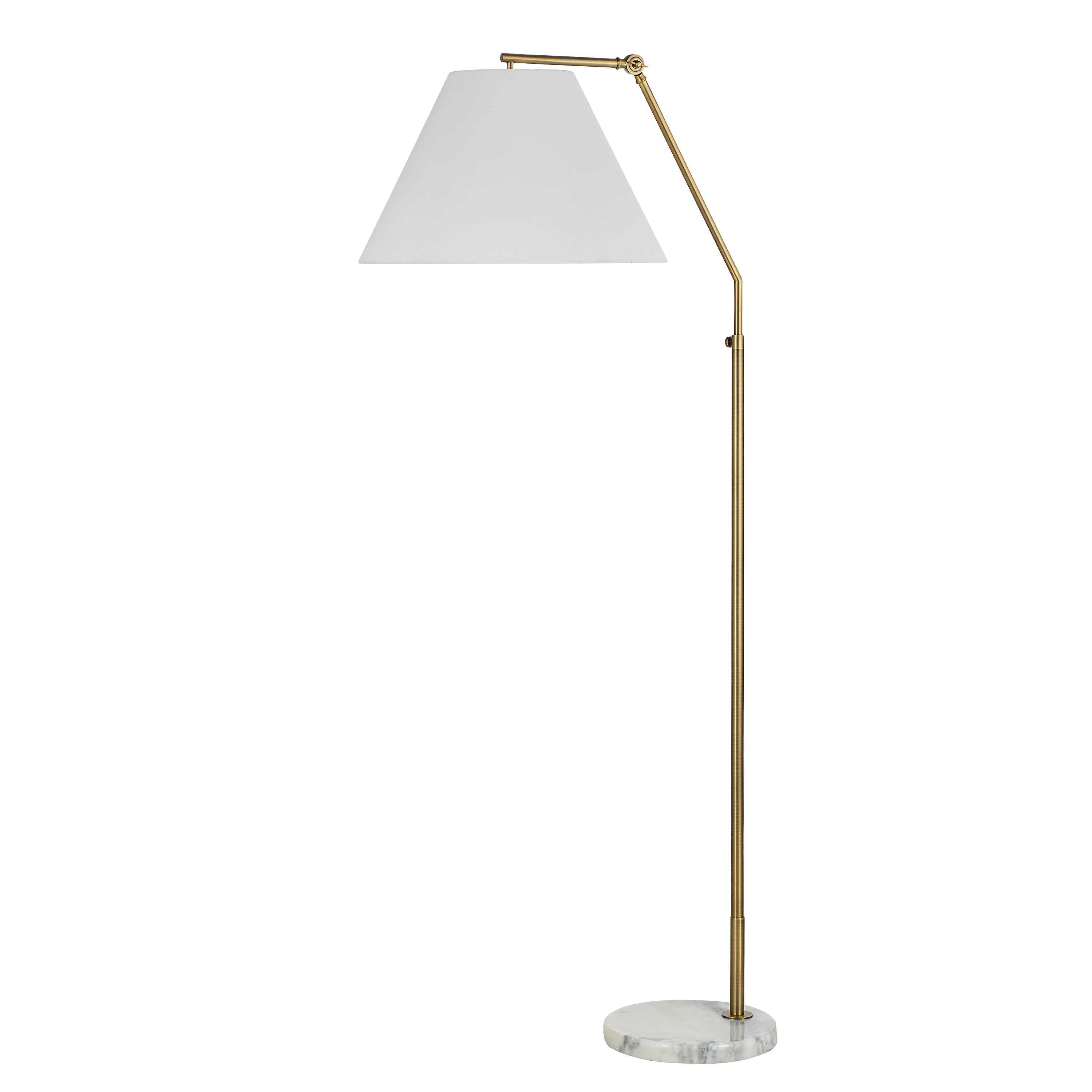 Claire Adjustable Floor Lamp, Marble Base, Yellow-Floor Lamp-DECOROLALA