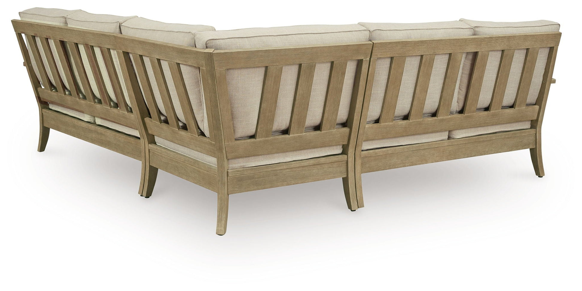 Clare View Outdoor Sectional - Beige-Stationary Sectionals-DECOROLALA