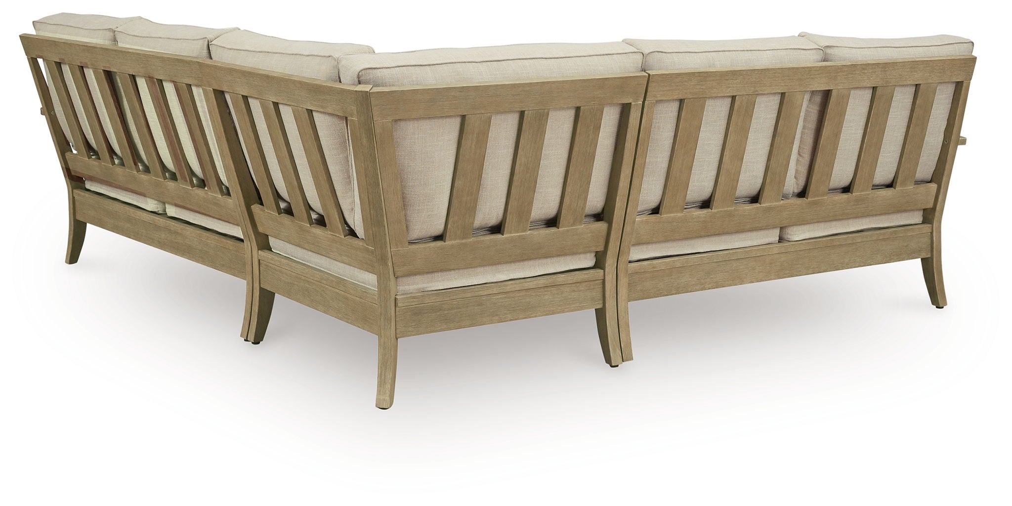 Clare View Outdoor Sectional - Beige-Stationary Sectionals-DECOROLALA