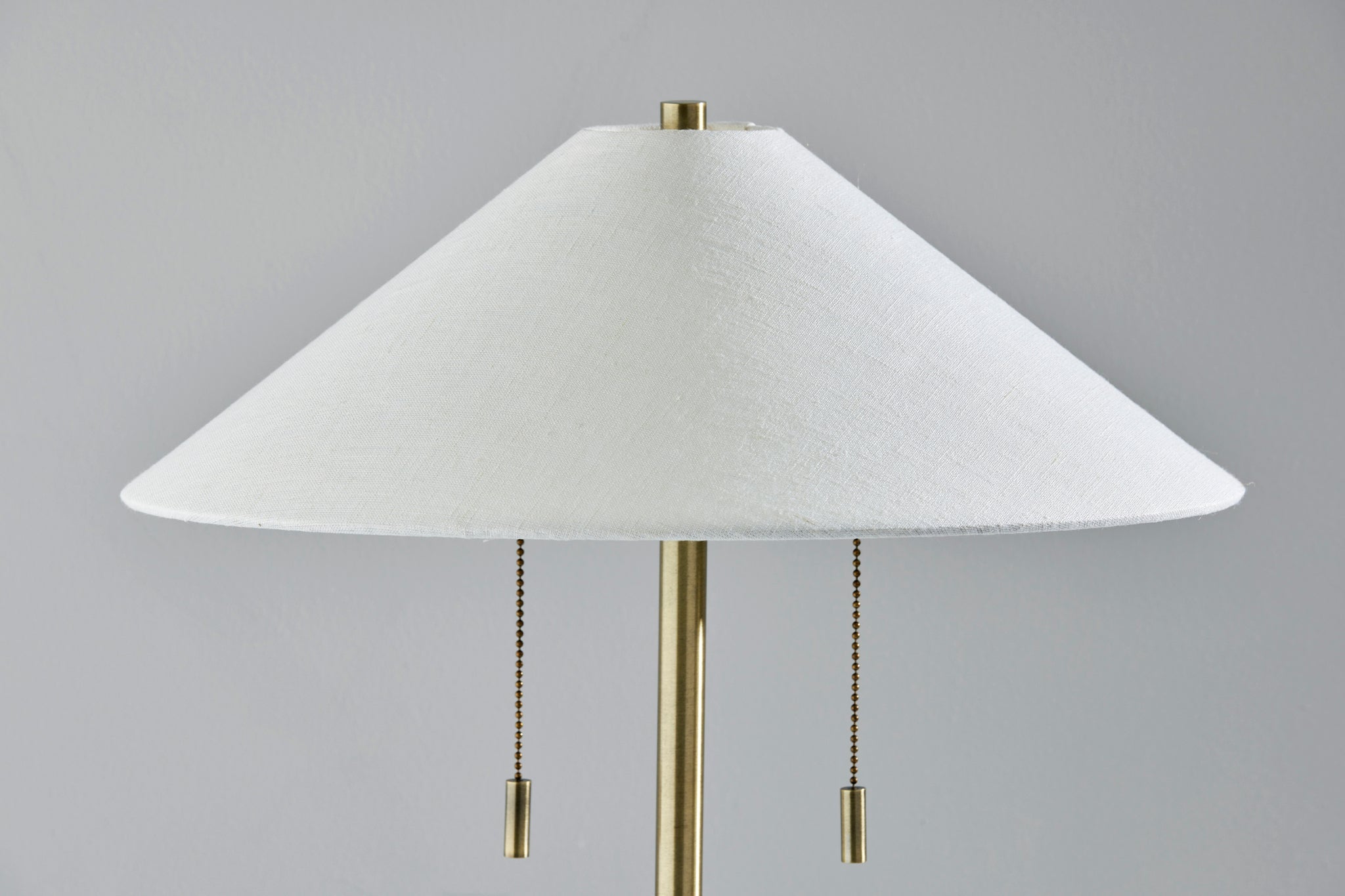 Claremont Table Lamp - Brass Dual-Bulb Off-White-Lighting-DECOROLALA