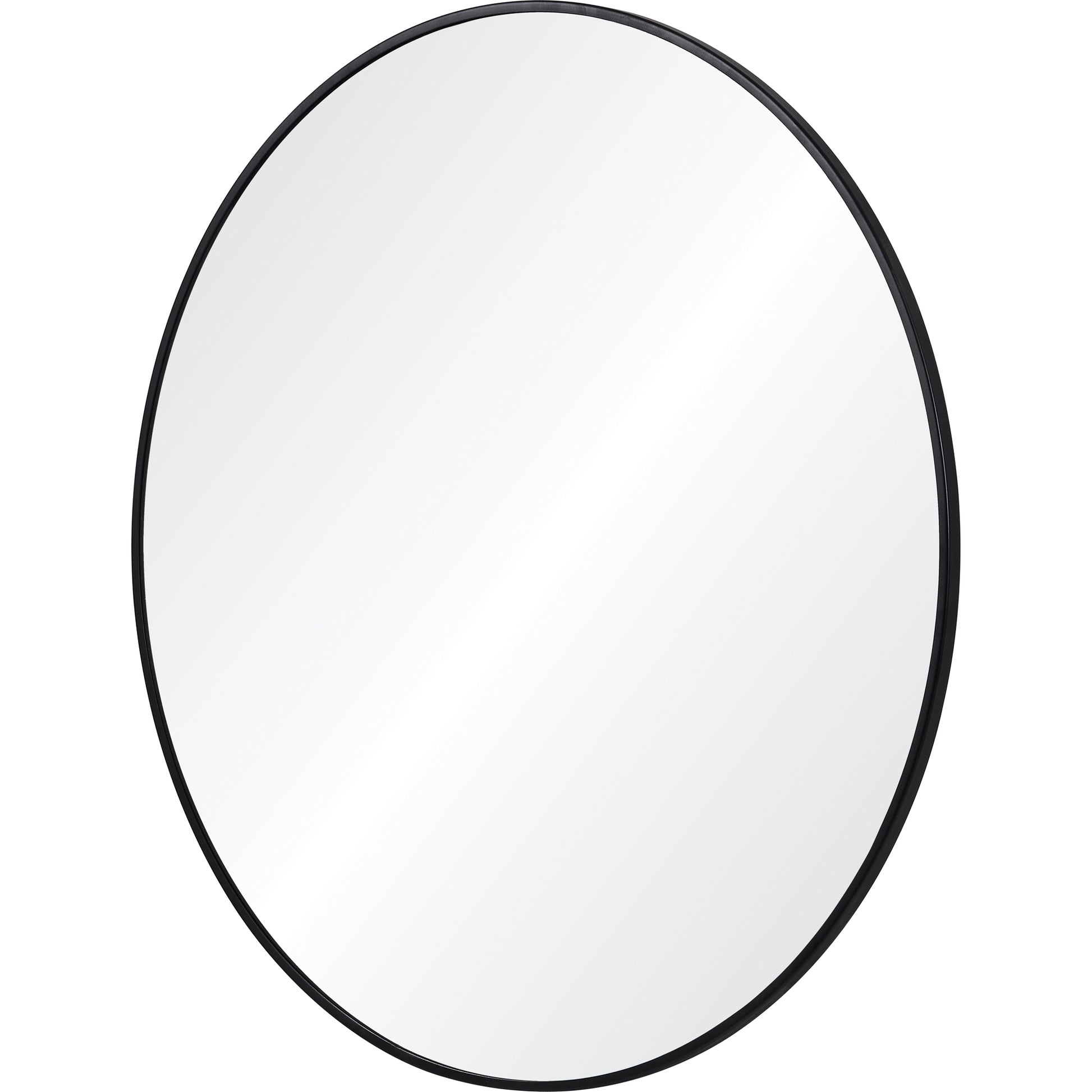 Claribel 30" Tall Round Wall Mirror, Black-Mirror-DECOROLALA