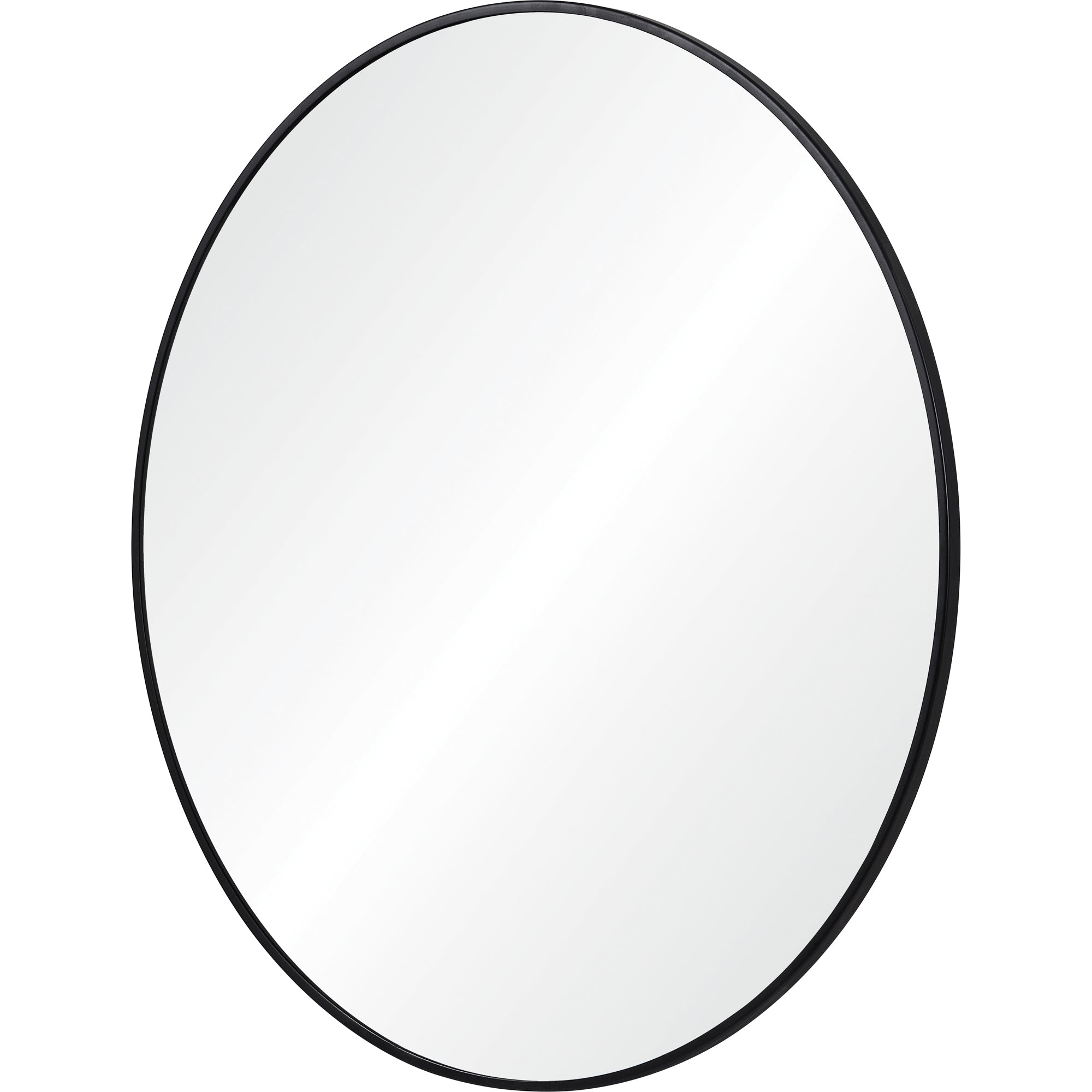 Claribel 30" Tall Round Wall Mirror, Black-Mirror-DECOROLALA