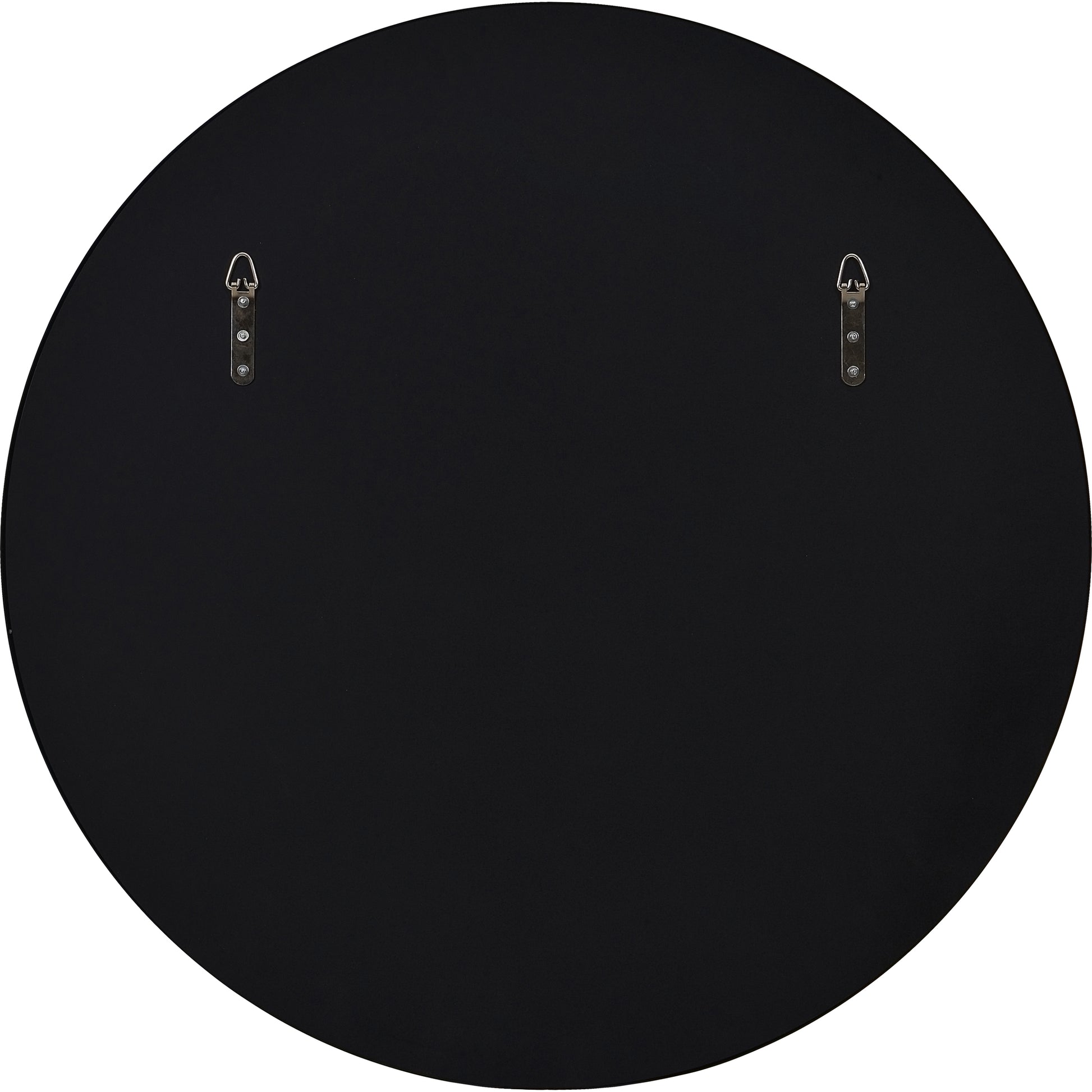 Claribel 30" Tall Round Wall Mirror, Black-Mirror-DECOROLALA