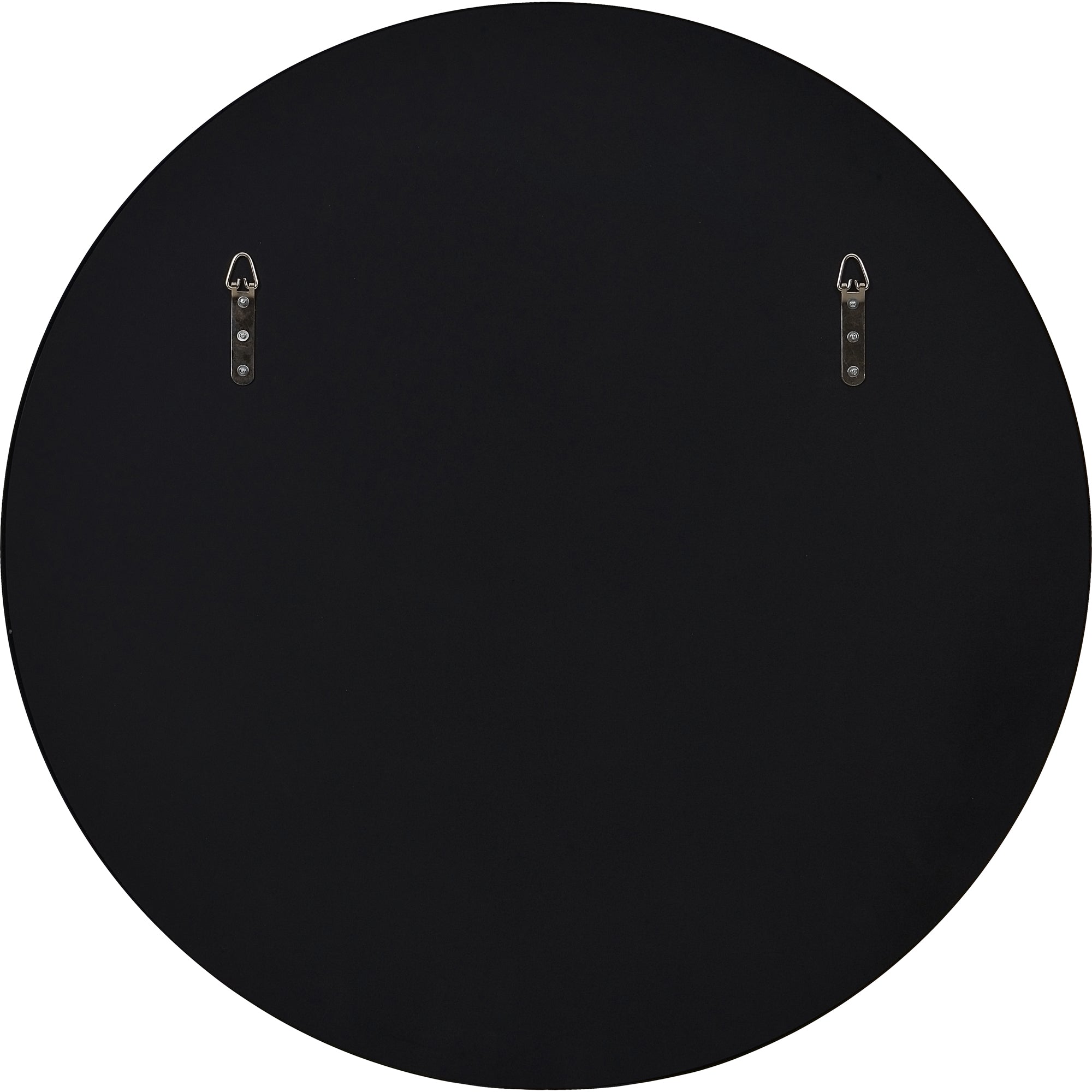 Claribel 30" Tall Round Wall Mirror, Black-Mirror-DECOROLALA