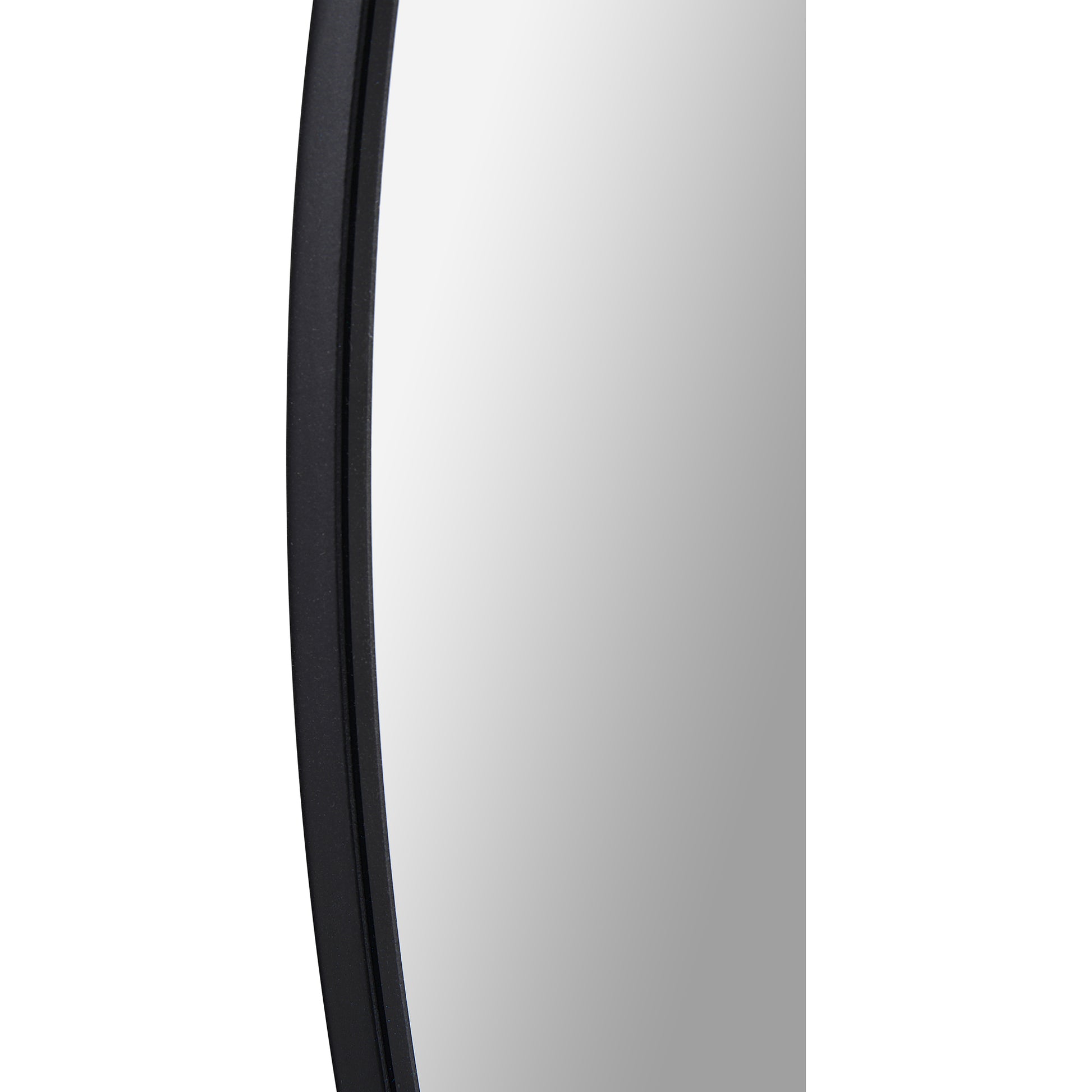 Claribel 30" Tall Round Wall Mirror, Black-Mirror-DECOROLALA