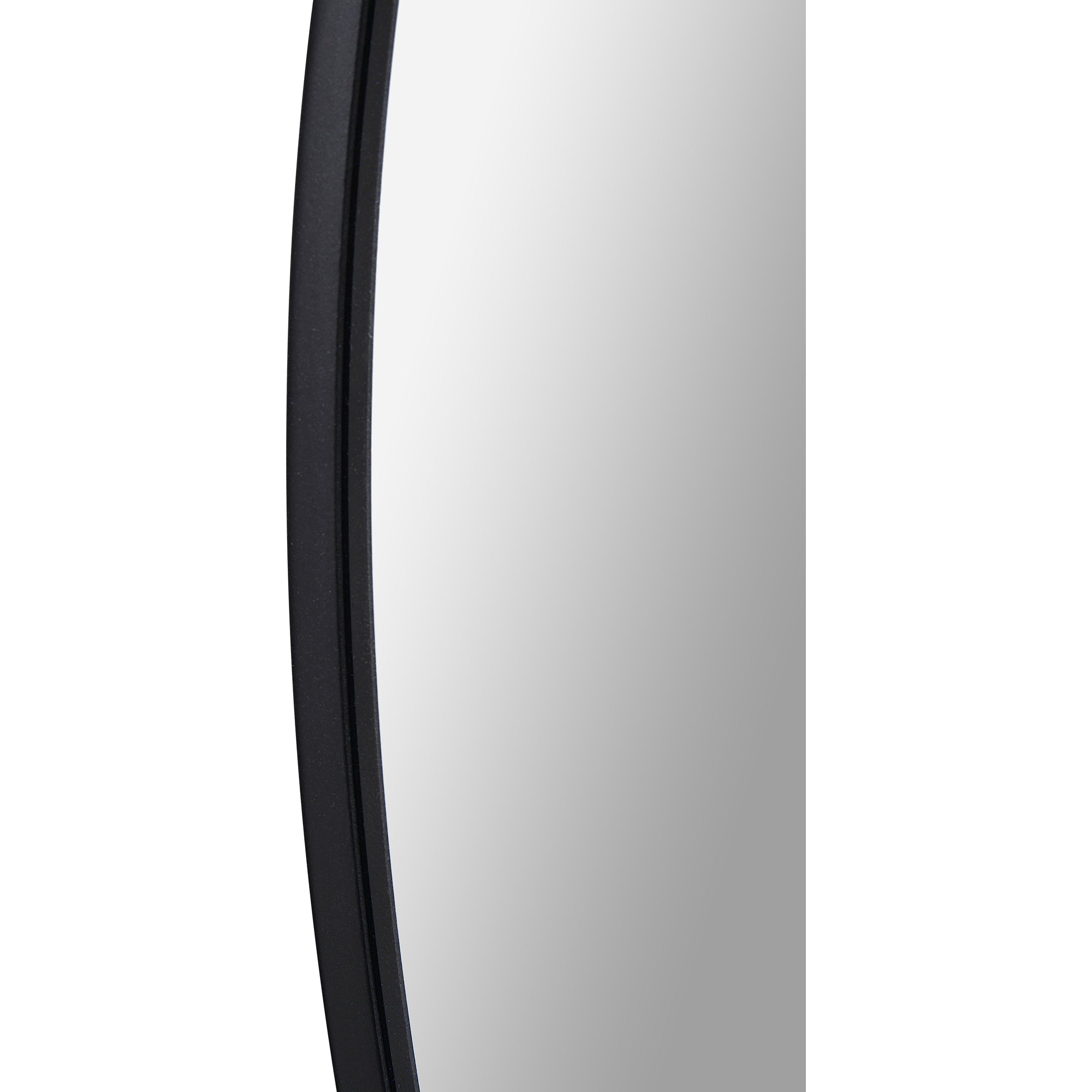 Claribel 30" Tall Round Wall Mirror, Black-Mirror-DECOROLALA
