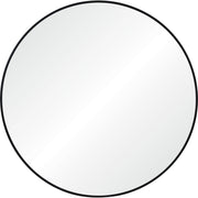 Claribel 30" Tall Round Wall Mirror, Black-Mirror-DECOROLALA