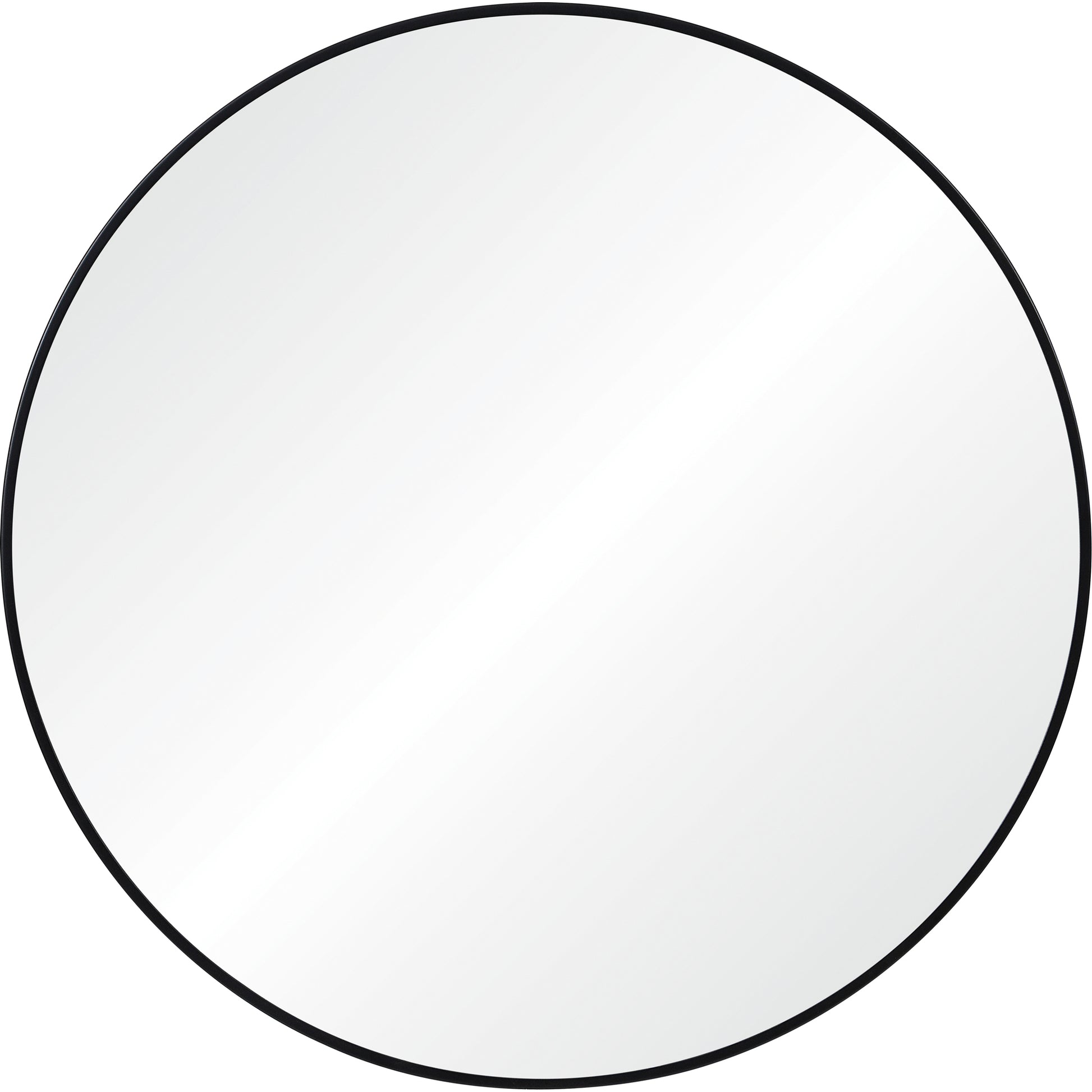 Claribel 30" Tall Round Wall Mirror, Black-Mirror-DECOROLALA