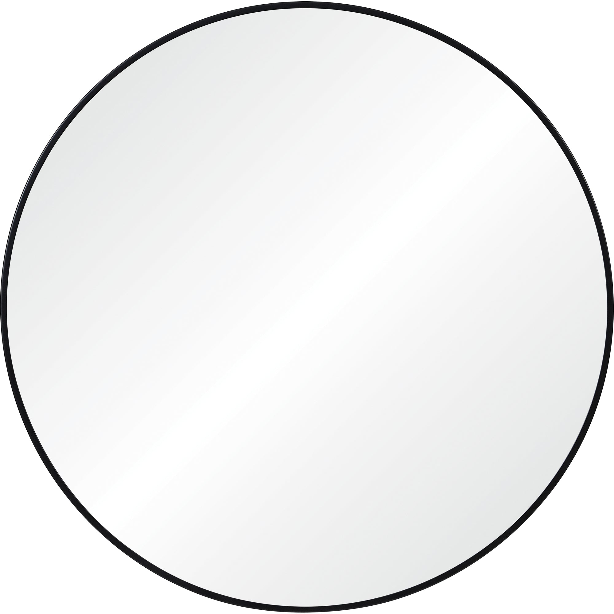 Claribel 30" Tall Round Wall Mirror, Black-Mirror-DECOROLALA