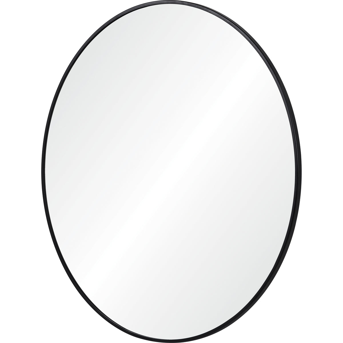 Claribel 30" Tall Round Wall Mirror, Black-Mirrors-DECOROLALA