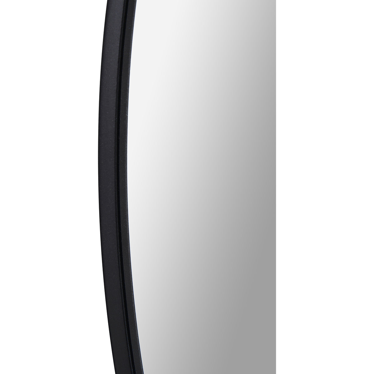 Claribel 30" Tall Round Wall Mirror, Black-Mirrors-DECOROLALA