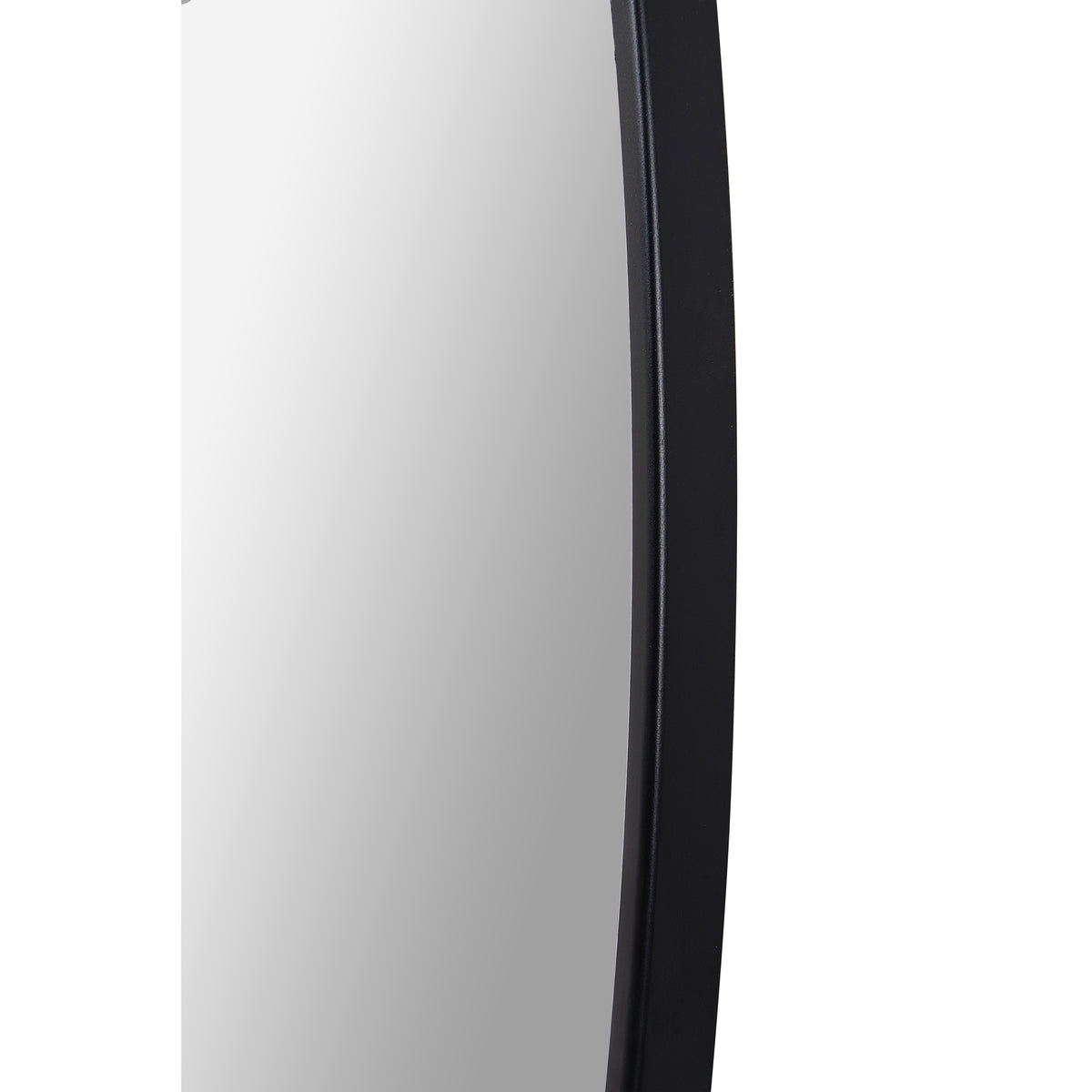 Claribel 30" Tall Round Wall Mirror, Black-Mirrors-DECOROLALA